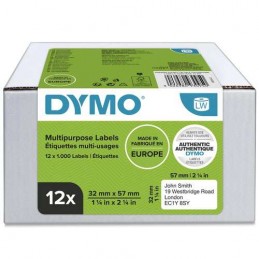 Dymo, Etiquettes polyvalentes, 57x32mm, blanc, Laberwriter, 2093095