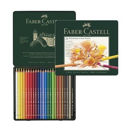 Faber Castell, Crayons de couleur, POLYCHROMOS, étui en métal, 110024