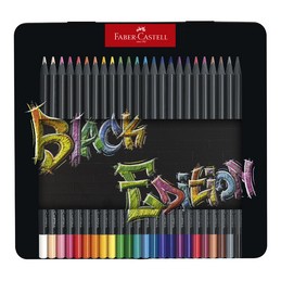 Faber Castell, Crayons de couleur, Black Edition, étui de 24, 116425