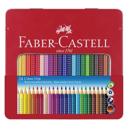 Faber Castell, Crayons de couleur, Colour GRIP, étui de 24, 112423