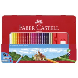 Faber Castell, Crayons de couleur, CASTLE, étui métal de 48, 115888