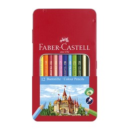 Faber Castell, Crayons de couleur, CASTLE, étui métal de 12, 115801