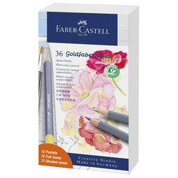 Faber Castell, Crayons aquarelle, GOLDFABER, boîte métal de 36, 114639
