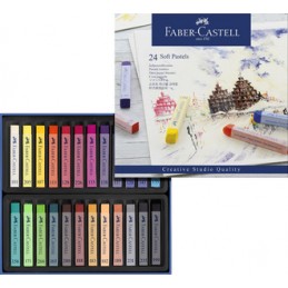 Faber Castell, Pastels tendres, STUDIO QUALITY, étui de 24, 128324