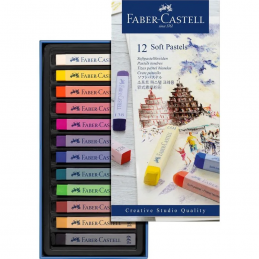 Faber Castell, Pastels tendres, STUDIO QUALITY, étui de 12, 128312
