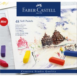 Faber Castell, Pastels tendres, CREATIVE STUDIO, étui de 48, 128248