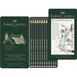 Faber Castell, Crayons, CASTELL 9000, Design, étui de 12, 119064