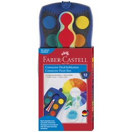Faber Castell, Palette de peinture, CONNECTOR, 12 couleurs, bleu, 125001