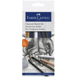 Faber Castell, Set d'esquisse au fusain, PITT, 7 pièces, 114002