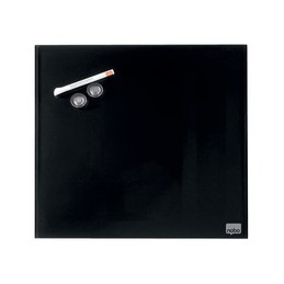 Nobo, Tableau magnétique en verre, 450x450mm, noir, 1903951