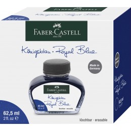 Faber Castell, Flacon d'encre, contenu 62.5ml, bleu roy, 148701