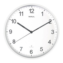 MAUL, Horloge murale, Radio, MAULspint, diamètre 300mm, blanc, 9054602