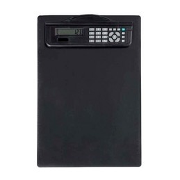 MAUL, Porte-bloc avec calculatrice, format A4, plastique, noir, 23254-90