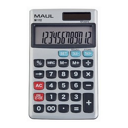 MAUL, Calculatrice de poche, M-112, 12 chiffres, argent, 7262295