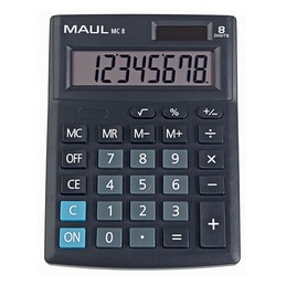 MAUL, Calculatrice de bureau, MC-8, 8 chiffres, noir, 7265090
