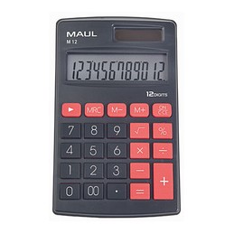 MAUL, Calculatrice de poche, M-12, 12 chiffres, noir, 7261490