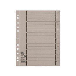 Oxford, Intercalaires avec perforation, A4 extra large, Gris, 400004668