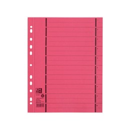 Oxford, Intercalaires avec perforation, A4 extra large, Rouge, 400004670