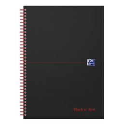 Oxford, Cahier à spirale, Black n' Red, A4, ligné, carton, 400047608