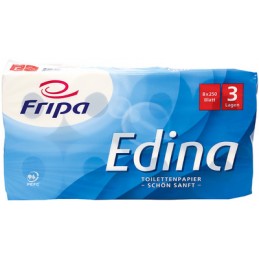Fripa, Papier toilette, Edina, 3 couches, extra blanc, 1010810