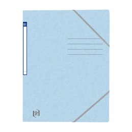 Oxford, Chemise à élastique, Top File+, A4, bleu pastel, 3 rabats, 400116359