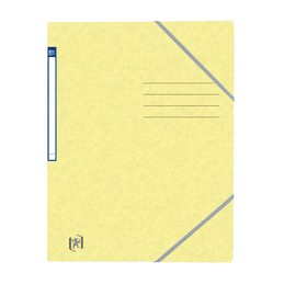 Oxford, Chemise à élastique, Top File+, A4, jaune pastel, 3 rabats, 400116357