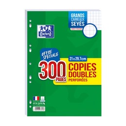 Oxford, Copies doubles perforées, A4, Seyès, Offre Spéciale, 400019217