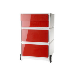PAPERFLOW, Caisson mobile, easyBox, 4 tiroirs, blanc rouge, EBGHPH.18