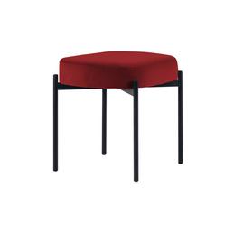 PAPERFLOW, Tabouret, GAIA, taille S, habillage velours, rouge, GBOSV.01.18