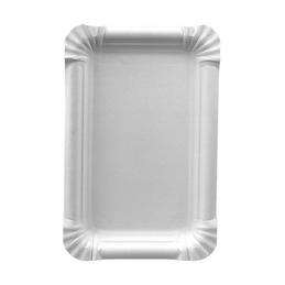 PAPSTAR, Assiettes en carton, Pure, rectangulaire, blanc, 11057