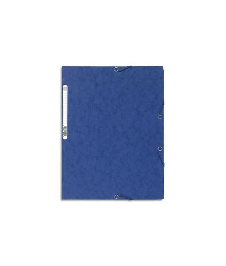 Exacompta Chemise à élastiques, 3 rabats, Carte, Bleu, 55502E