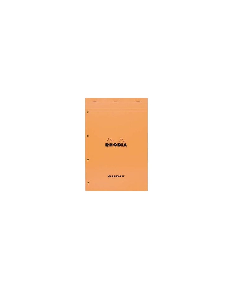 Rhodia, Bloc notes, Audit, 210 x 318 mm, Perforé, Papier jaune, 119700C